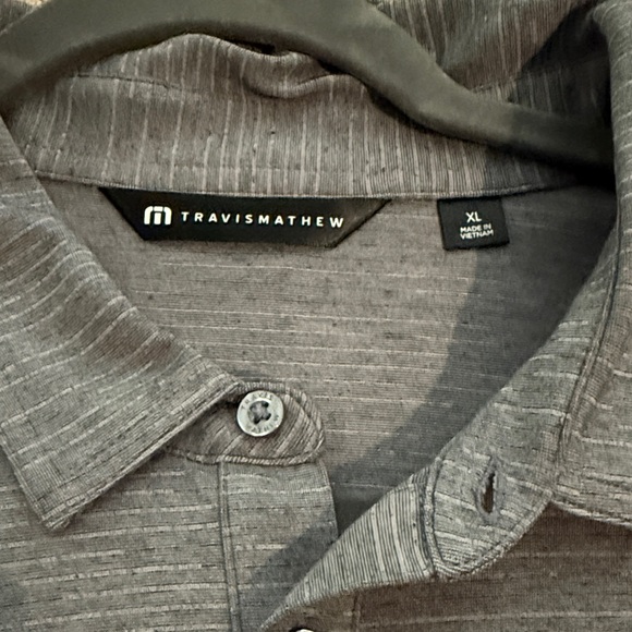 Travis Mathew Charcoal Polo Shirt - Picture 2 of 2